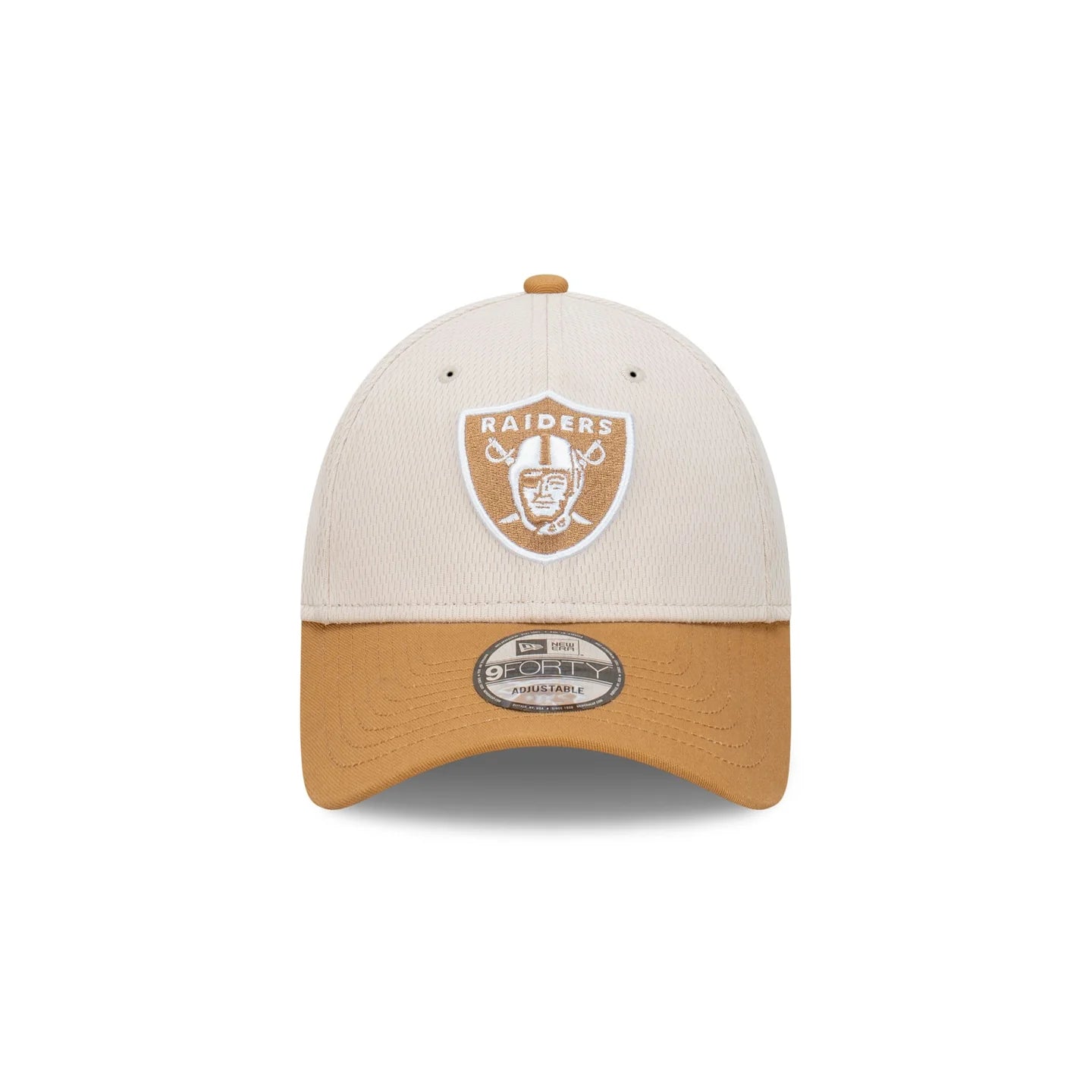 Las Vegas Raiders Hat - Dashmark Wheat 2-Tone NFL 9Forty Strapback Cap - New Era